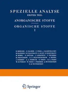 Brieger / Dalmer / Leibowitz |  Spezielle Analyse | eBook | Sack Fachmedien