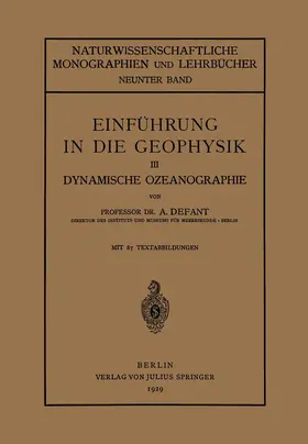 Defant / Blaschke / Birkhoff |  Einführung in die Geophysik | Buch |  Sack Fachmedien