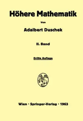 Duschek |  Vorlesungen über höhere Mathematik | eBook | Sack Fachmedien