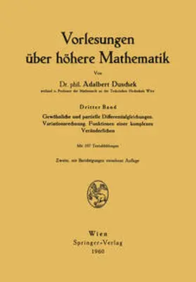 Duschek |  Vorlesungen über höhere Mathematik | eBook | Sack Fachmedien