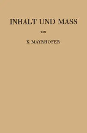 Mayrhofer | Inhalt und Mass | E-Book | sack.de