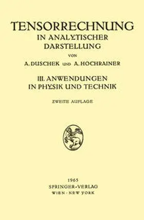 Duschek / Hochrainer | Grundzüge der Tensorrechnung in Analytischer Darstellung | E-Book | sack.de