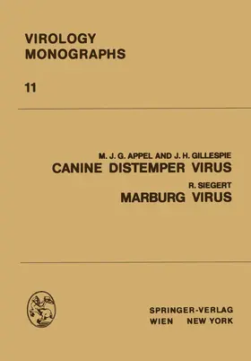 Appel / Gillespie / Siegert |  Canine Distemper Virus | Buch |  Sack Fachmedien