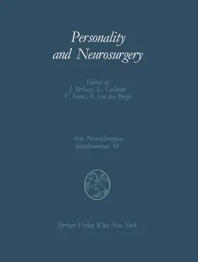 Brihaye / Calliauw / Loew |  Personality and Neurosurgery | Buch |  Sack Fachmedien