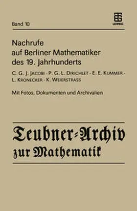Reichardt |  Nachrufe auf Berliner Mathematiker des 19. Jahrhunderts | eBook | Sack Fachmedien