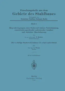 Thoms / Mettler |  Biegeschwingungen eines Stabes mit kleiner Vorkrümmung, exzentrisch angreifender pulsierender Axiallast und statischer Querbelastung | Buch |  Sack Fachmedien