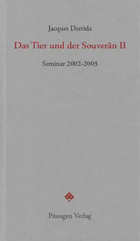 Derrida / Engelmann / Lisse |  Das Tier und der Souverän II | Buch |  Sack Fachmedien