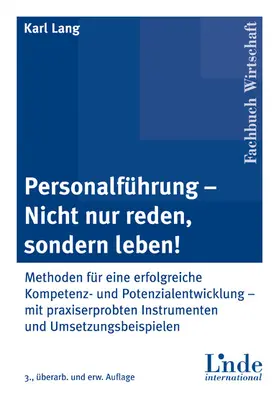 Lang |  Personalführung - nicht nur reden, sondern leben! | eBook | Sack Fachmedien