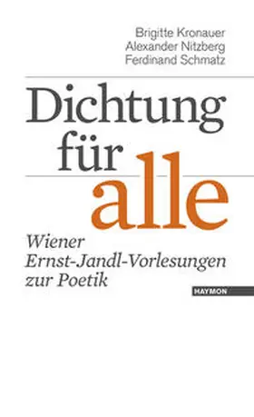 Kronauer / Nitzberg / Schmatz |  Dichtung für alle | Buch |  Sack Fachmedien