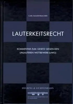 Baudenbacher |  Lauterkeitsrecht | Buch |  Sack Fachmedien