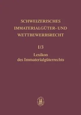 von Büren / David |  Lexikon des Immaterialgüterrechts | Buch |  Sack Fachmedien
