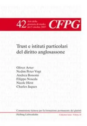 Vogt / Hirst / Bonomi |  Trust e istituti particolari del diritto anglosassone | Buch |  Sack Fachmedien