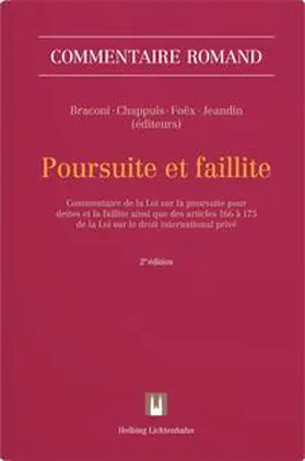 Foëx / Braconi / Jeandin |  Poursuite et faillite | Buch |  Sack Fachmedien