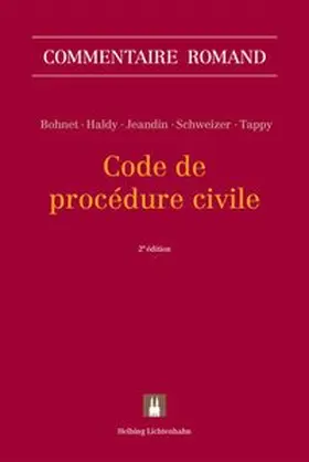 Bohnet / Haldy / Jeandin |  Code de procédure civile | Buch |  Sack Fachmedien