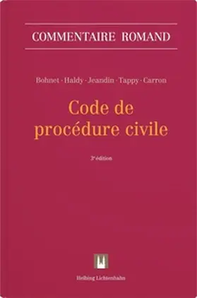 Bohnet / Haldy / Jeandin |  Code de procédure civile (CPC) | Buch |  Sack Fachmedien