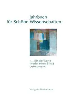 Sam / Backhaus Vink / Decker |  Jahrbuch für Schöne Wissenschaften, Band 3 | Buch |  Sack Fachmedien