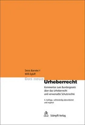 Barrelet / Egloff / Heinzmann |  Das neue Urheberrecht | Buch |  Sack Fachmedien