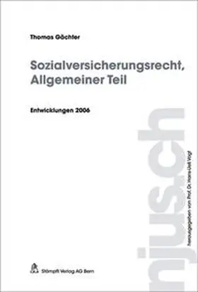 Gächter |  Sozialversicherungsrecht, Allgemeiner Teil | Buch |  Sack Fachmedien