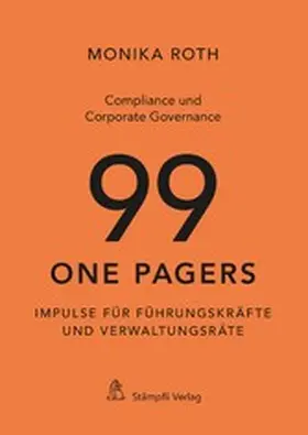 Roth |  Compliance und Corporate Governance - 99 One Pagers | eBook | Sack Fachmedien
