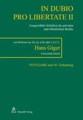 Seidl / Giger |  In dubio pro libertate II | Buch |  Sack Fachmedien