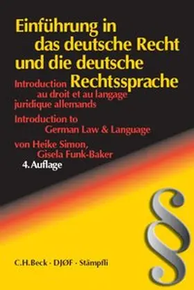 Simon / Funk-Baker |  Einführung in das deutsche Recht und die deutsche Rechtssprache | Buch |  Sack Fachmedien