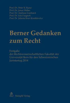 Kunz / Weber / Lienhard |  Berner Gedanken zum Recht | Buch |  Sack Fachmedien
