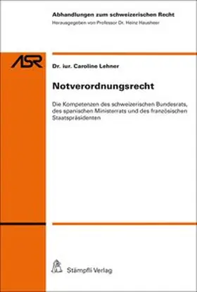 Lehner | Notverordnungsrecht | Buch | 978-3-7272-3074-5 | www2.sack.de