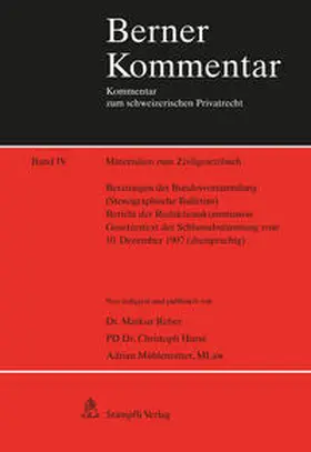 Reber / Hurni / Mühlematter |  Materialien zum Zivilgesetzbuch Band IV | Buch |  Sack Fachmedien