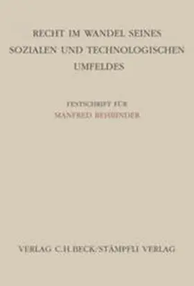 Becker / Hilty / Stöckli |  Recht im Wandel seines sozialen und technologischen Umfelds | Buch |  Sack Fachmedien