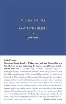 Steiner / Rudolf / Rudolf Steiner Nachlassverwaltung |  Sämtliche Briefe | Buch |  Sack Fachmedien
