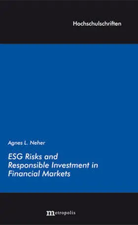 Neher |  ESG Risks and Responsible Investment in Financial Markets | Buch |  Sack Fachmedien