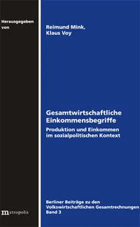 Mink / Voy |  Gesamtwirtschaftliche Einkommensbegriffe | Buch |  Sack Fachmedien
