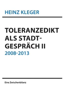 Kleger |  Toleranzedikt als Stadtgespräch II | Buch |  Sack Fachmedien