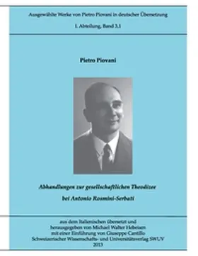 Piovani / Hebeisen / Cantillo |  Piovani-Edition Bd. 3,1 | Buch |  Sack Fachmedien