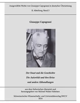 Capograssi / Hebeisen |  Ausgewählte Werke in deutscher Übersetzung, Bd. 3 | Buch |  Sack Fachmedien