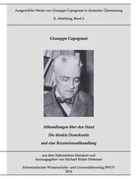 Capograssi / Hebeisen |  Werke von Capograssi in deutscher Übersetzung, Bd. 4 | Buch |  Sack Fachmedien
