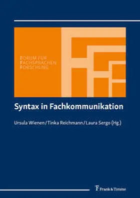 Wienen / Reichmann / Sergo |  Syntax in Fachkommunikation | Buch |  Sack Fachmedien