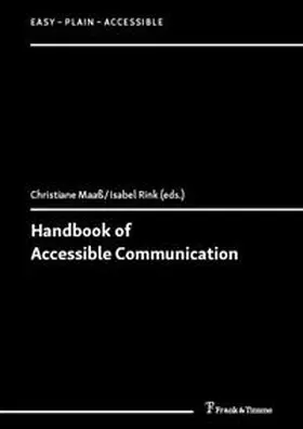 Maaß / Rink | Handbook of Accessible Communication | Buch | 978-3-7329-0840-0 | sack.de