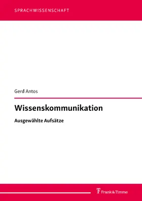 Antos |  Wissenskommunikation | eBook | Sack Fachmedien