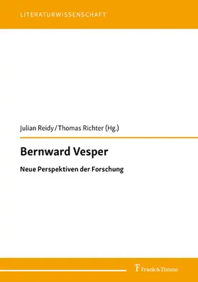 Reidy / Richter |  Bernward Vesper | eBook | Sack Fachmedien