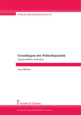 Klein |  Grundlagen der Politolinguistik | eBook | Sack Fachmedien
