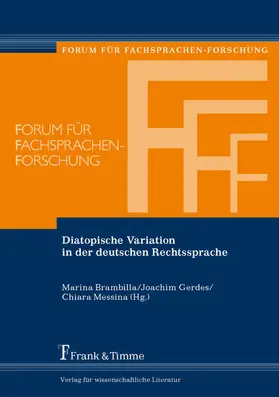 Brambilla / Gerdes / Messina |  Diatopische Variation in der deutschen Rechtssprache | eBook | Sack Fachmedien