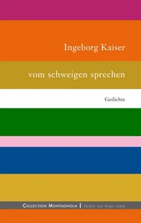 Kaiser |  vom schweigen sprechen | Buch |  Sack Fachmedien