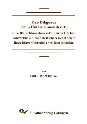 Schmitz |  Due Diligence beim Unternehmenskauf | eBook | Sack Fachmedien