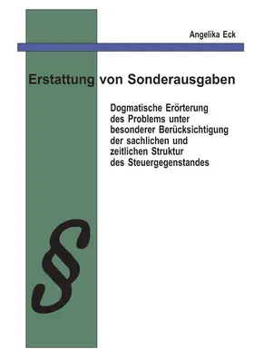 Eck |  Erstattung von Sonderausgaben | eBook | Sack Fachmedien