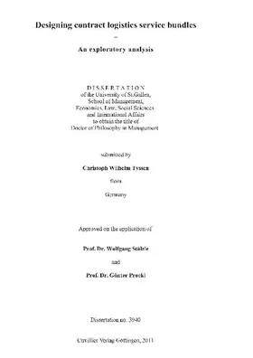 Tyssen |  Designing contract logistics service bundles | eBook | Sack Fachmedien