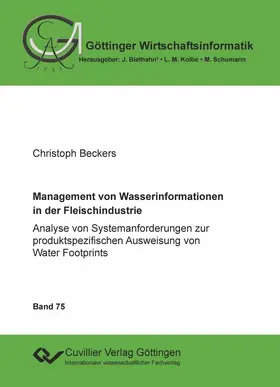 Beckers |  Management von Wasserinformationen in der Fleischindustrie | eBook | Sack Fachmedien