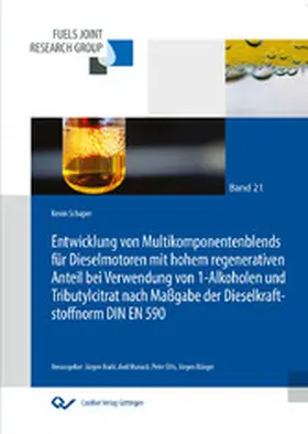 Schaper |  Entwicklung von Multikomponentenblends für Dieselmotoren mit hohem regenerativen Anteil bei Verwendung von 1-Alkoholen und Tributylcitrat nach Maßgabe der Dieselkraftstoffnorm DIN EN 590 | eBook | Sack Fachmedien