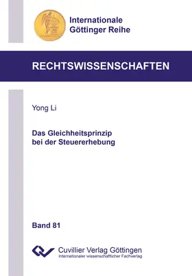 Li |  Das Gleichheitsprinzip bei der Steuererhebung | eBook | Sack Fachmedien
