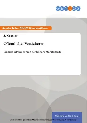 Kessler |  Öffentlicher Versicherer | eBook | Sack Fachmedien